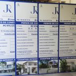 Panneau de chantier permis de construire société JR Groupe