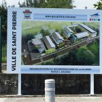 Panneau de chantier pour la ville de Saint-Pierre